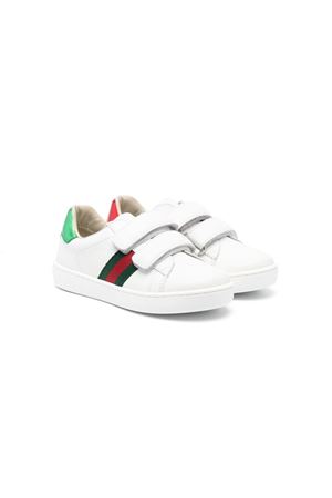 white leather sneakers GUCCI KIDS | 455447CPWP09085